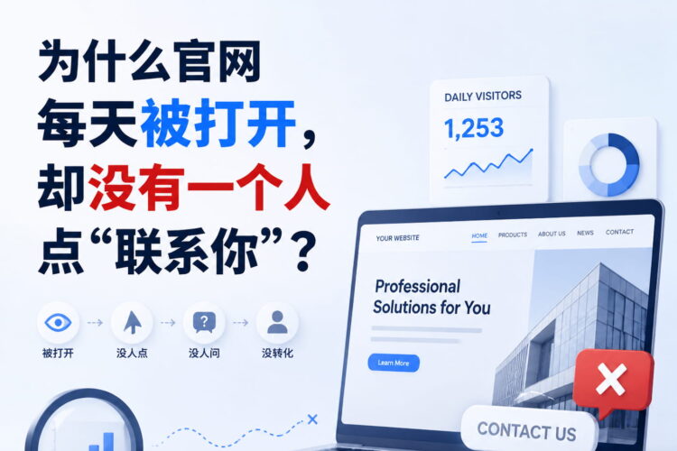 为什么官网每天被打开，但却没有一个人点“联系你”？