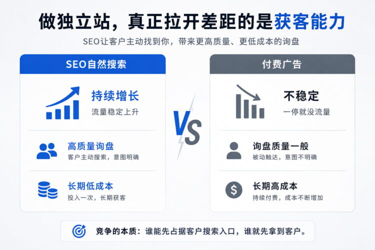 做独立站这几年，真正拉开差距的不是产品，是获客能力