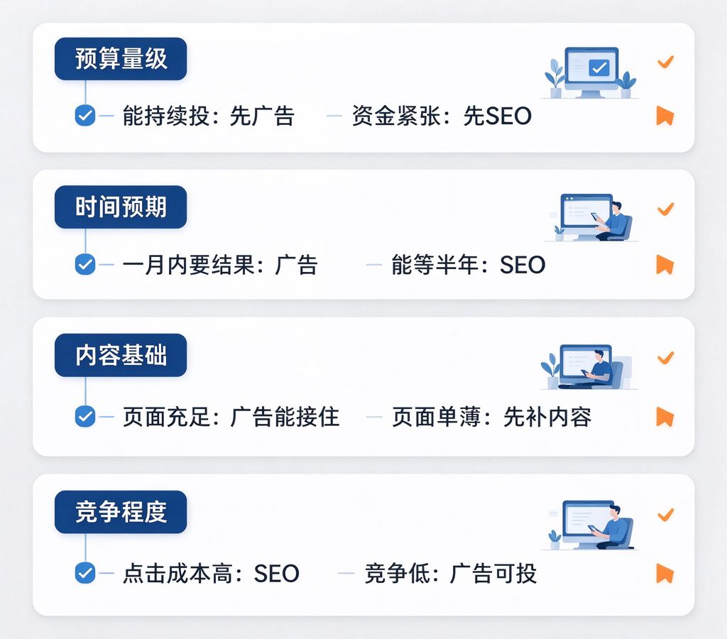 预算有限做广告还是 seo